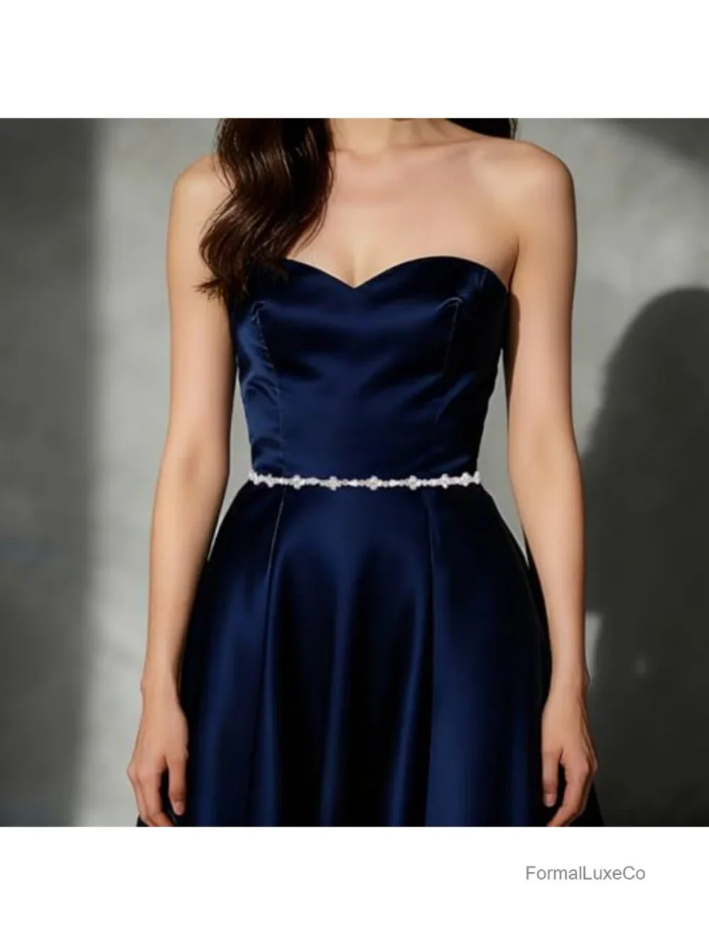 Rhinestone Bridal Belt Thin Silver Wedding Belt Bridesmaid Belts for Dresses